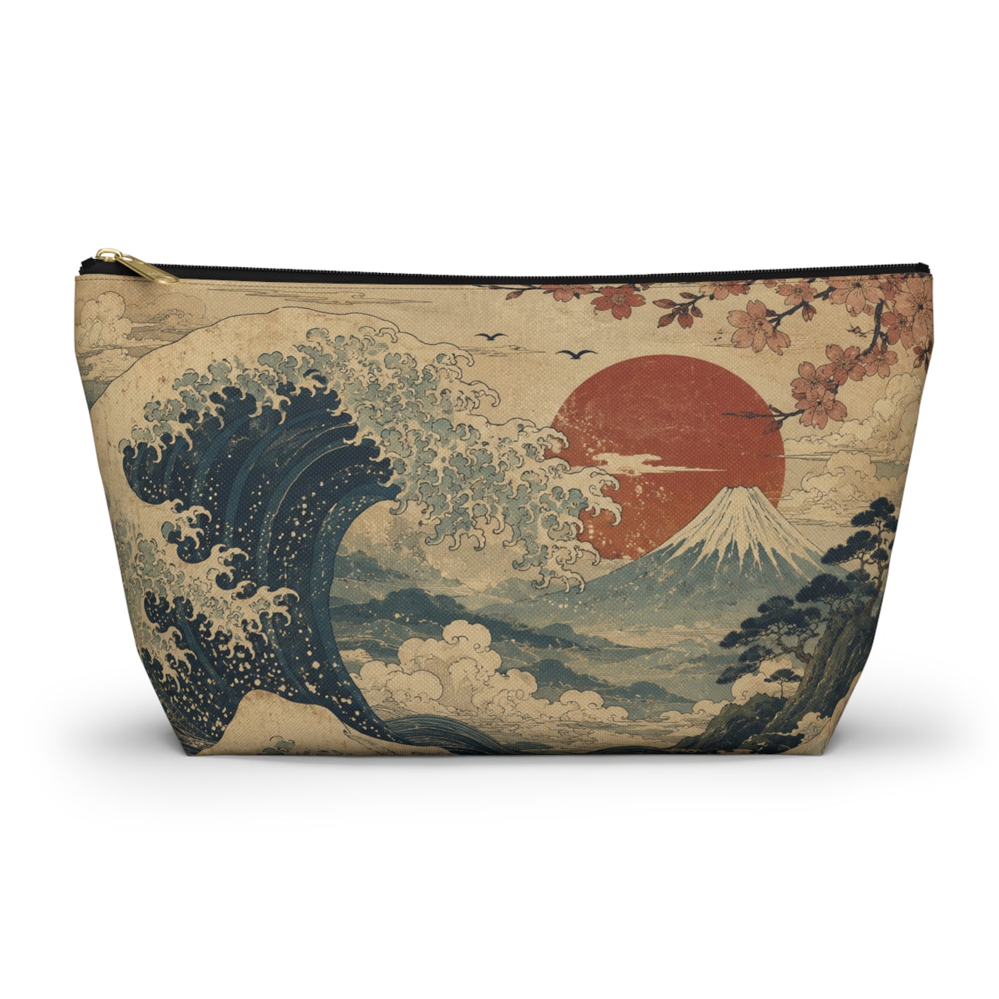 Vintage Japanese Wave Make Up Accessory Bag