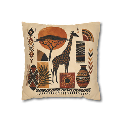 African Safari Giraffe Pillowcase Cover