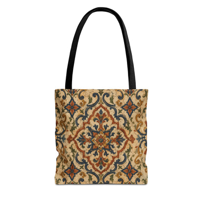 Full Art Moroccan Ornate Traditional Canvas Tote Bag