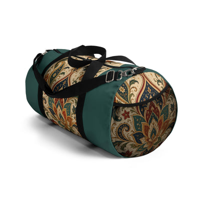 Indian Vintage Indigo Green Bohemian Duffel Gym Bag