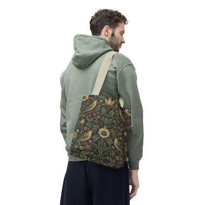 William Morris Vintage Bird Full Art Tote Bag