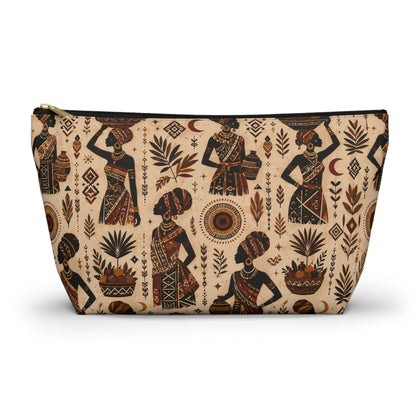 African Woman Figures Accessory Pouch Makeup Bag