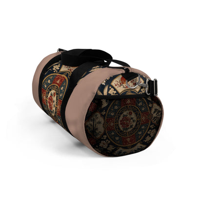 East Asian Oriental Medallion Baby Pink Duffel Gym Bag