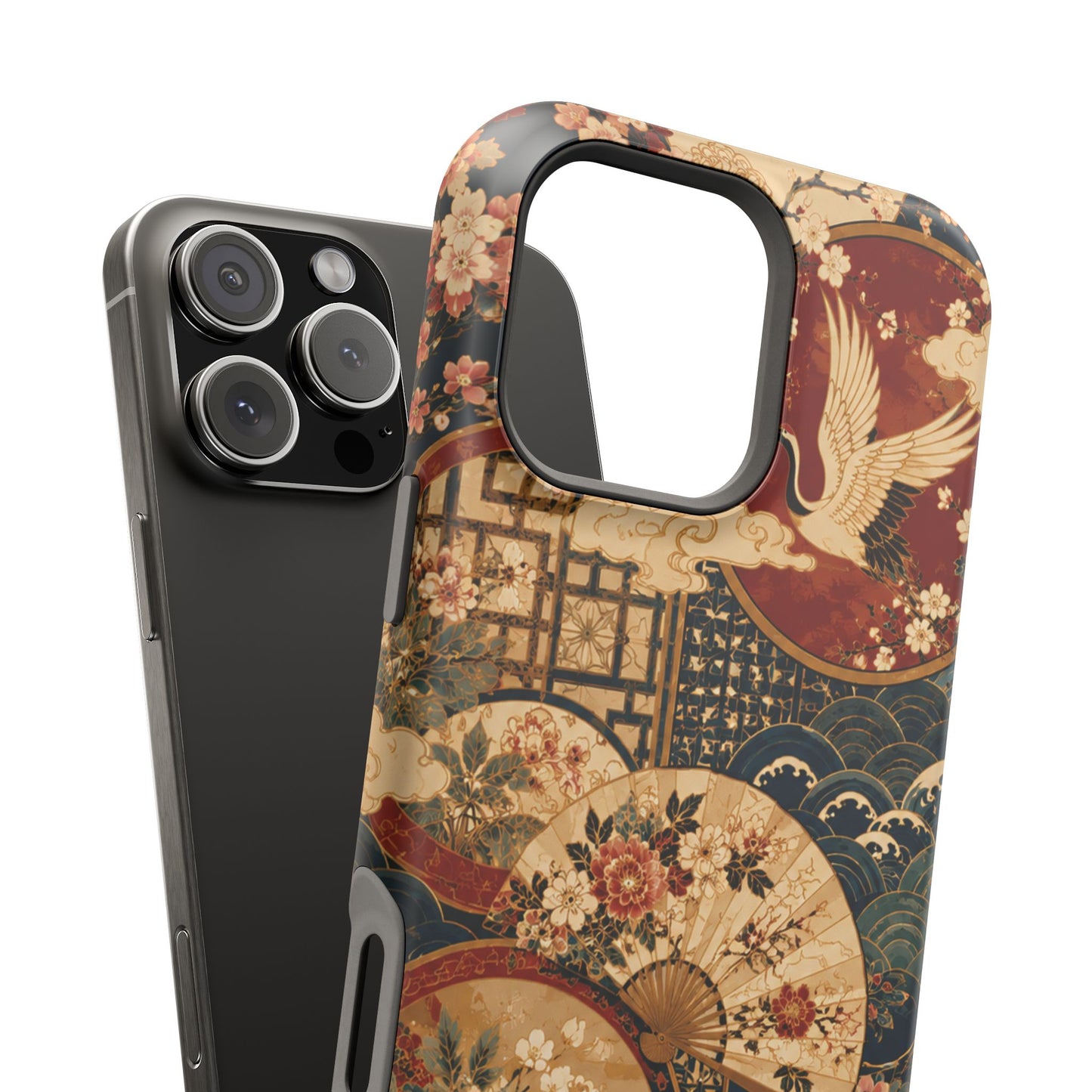 East Asian Floral iPhone Case | Magnetic Impact-Resistant Cases