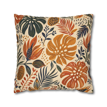 African Tribal Botanical Palm Pillow Case Cover