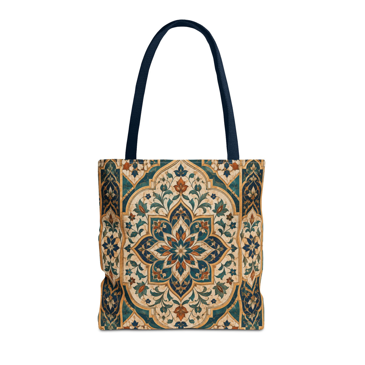 Full Art Moroccan Chevron Oriental Canvas Tote Bag