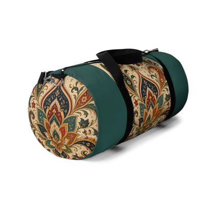 Indian Vintage Indigo Green Bohemian Duffel Gym Bag