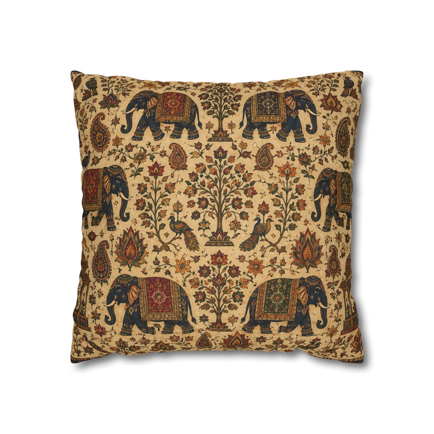 Indian Vintage Traditional Elephant Pillow Case Cover