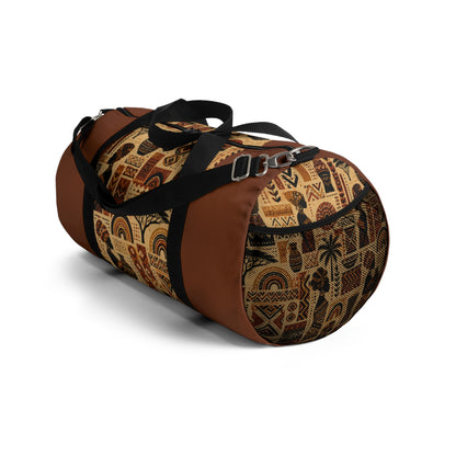 African Tribal Ethnic Silhouette Pattern Gym Duffel Bag