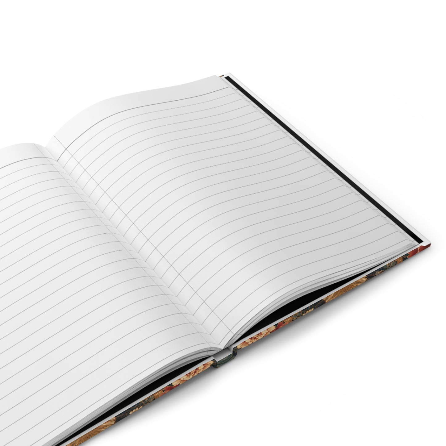East Asian Floral Crane Hardcover Journal