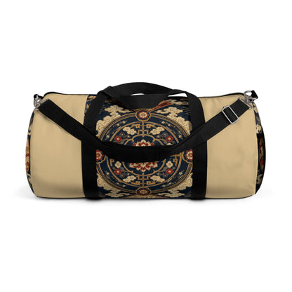 East Asian Mandala Beige Duffel Gym Bag