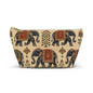 Indian Vintage Traditional Elephant Tapestry Makeup Accessory Pouch