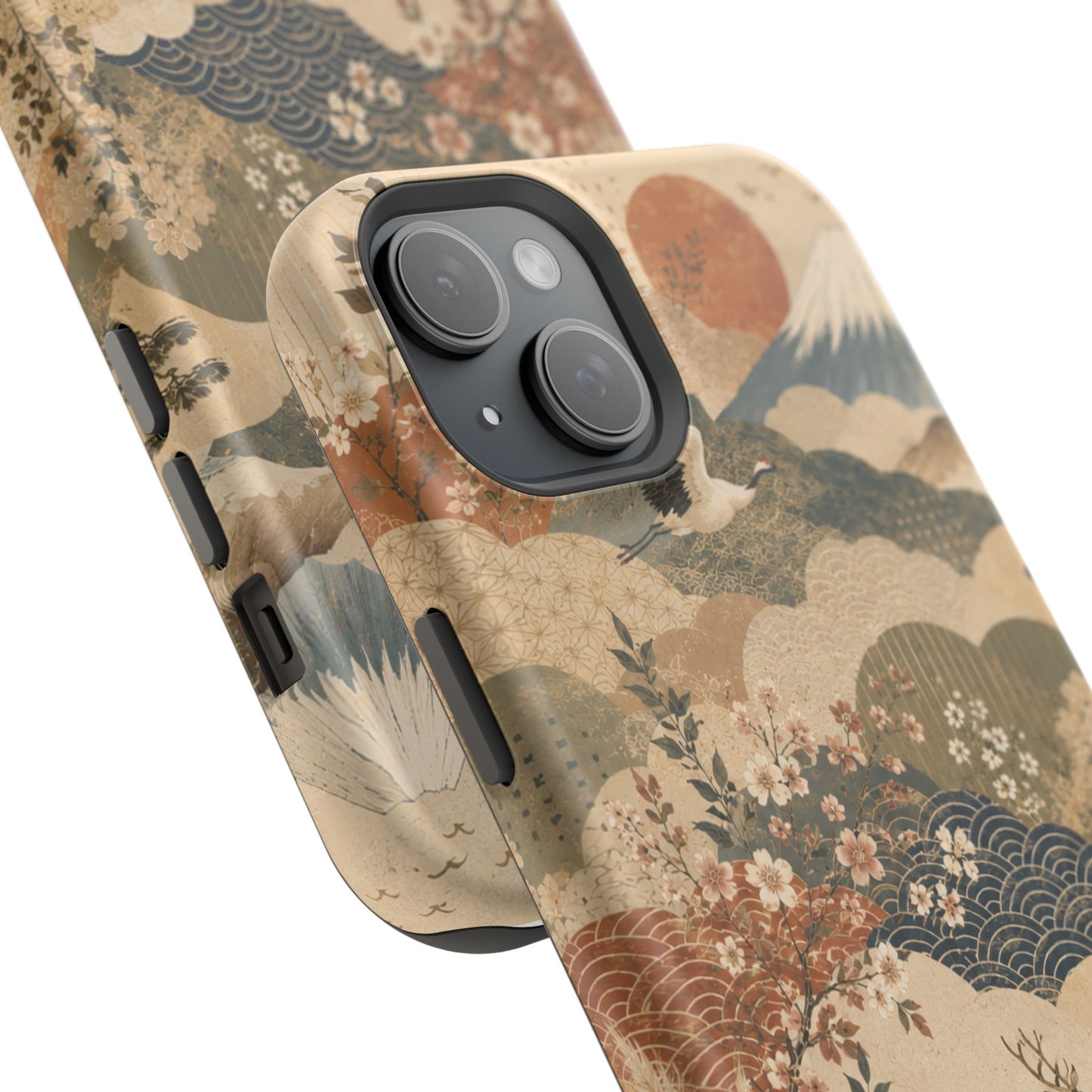 Vintage Japanese Animal Landscape Magnetic Impact-Resistant iPhone Cases