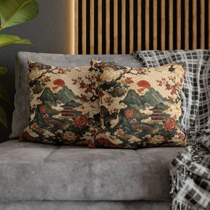 East Asian Vintage Landscape Pillow Case
