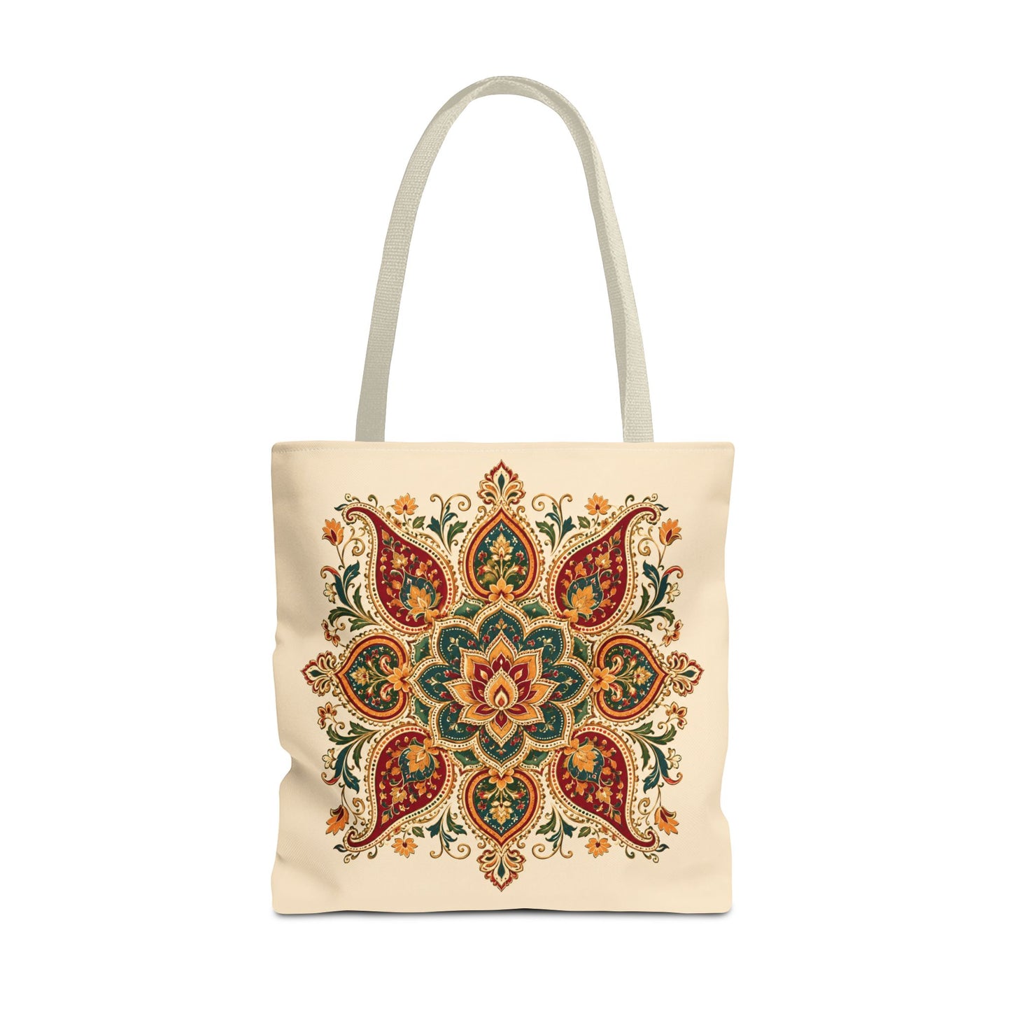 Indian Vintage Floral Mandala Full Art Tote Bag