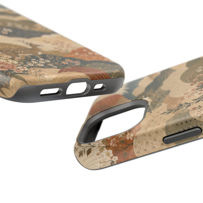 Vintage Japanese Animal Landscape Magnetic Impact-Resistant iPhone Cases
