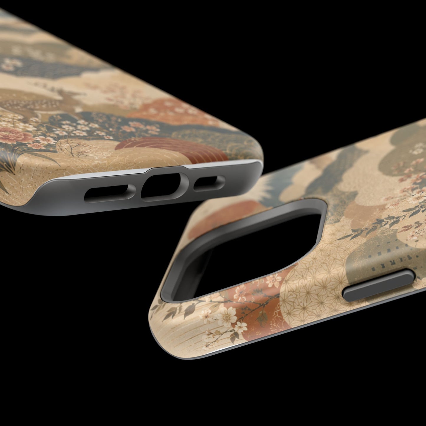 Vintage Japanese Animal Landscape Magnetic Impact-Resistant iPhone Cases