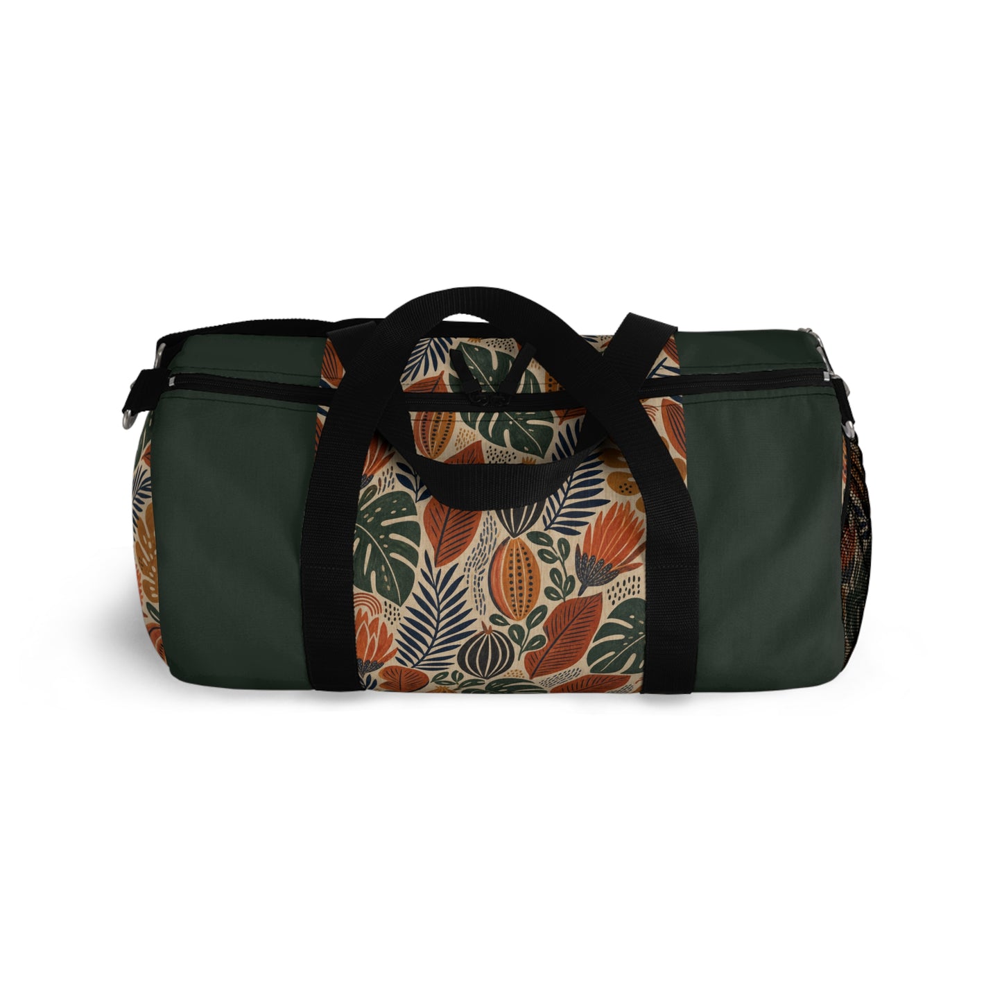 African Tribal Botanical Cacti Leaf Myrtle Green Gym Duffel Bag