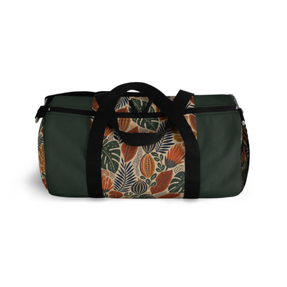 African Tribal Botanical Cacti Leaf Myrtle Green Gym Duffel Bag