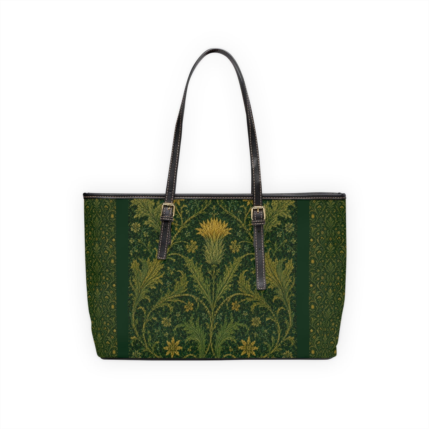 William Morris Forest Green Damask Floral Tote Bag