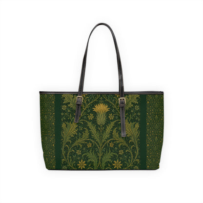 William Morris Forest Green Damask Floral Tote Bag