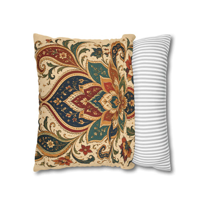 Indian Vintage Paisley Floral Throw Pillow Case Cover