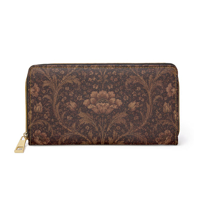 William Morris Floral Damask Rose Zipper Wallet