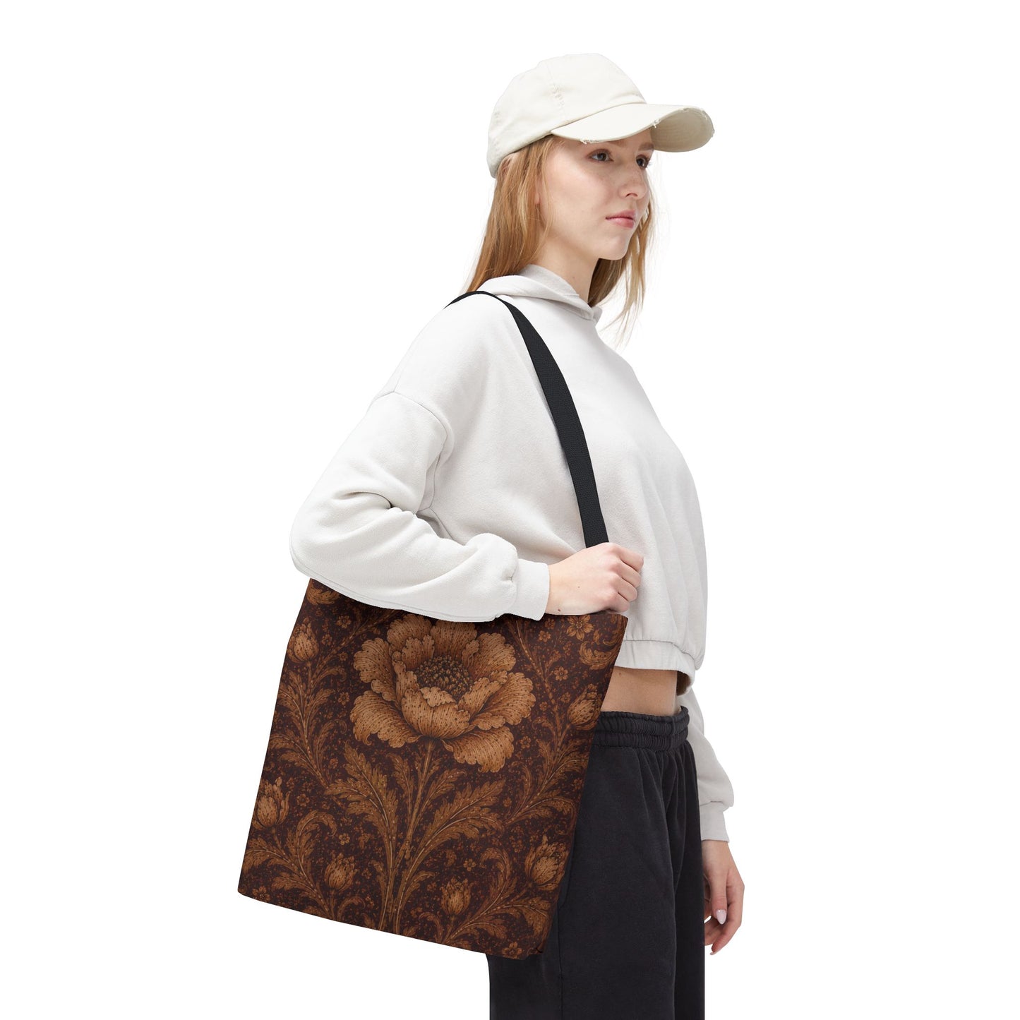 William Morris Floral Damask Rose Full Art Tote Bag