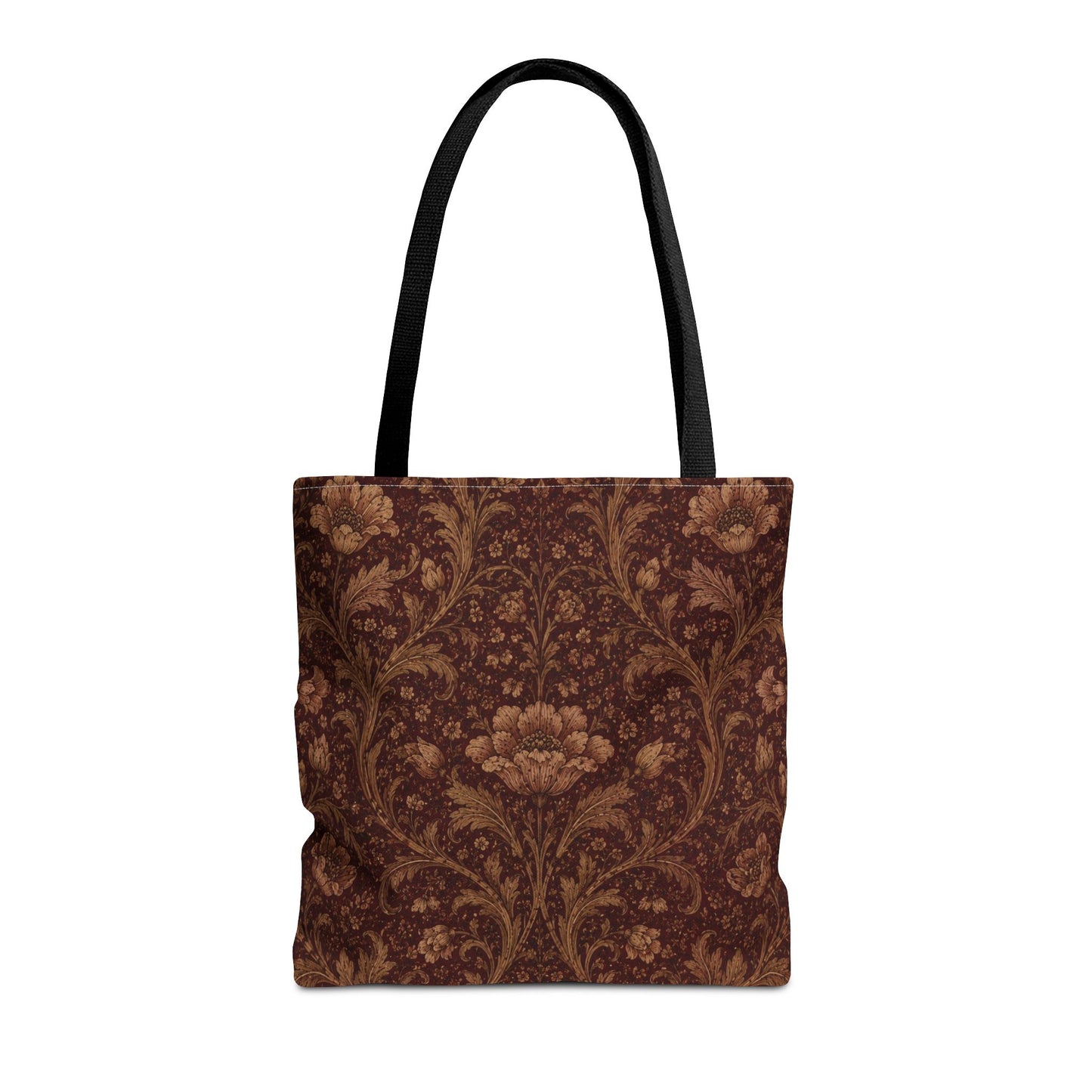 William Morris Floral Damask Maroon Full Art Tote Bag