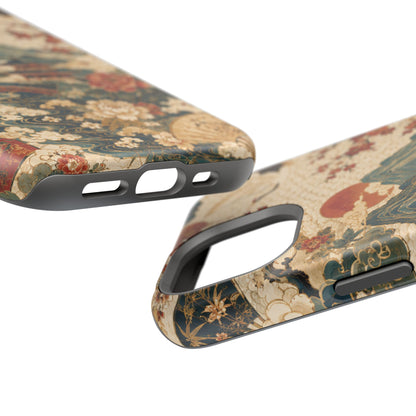 East Asian Vintage Landscape iPhone Case | Magnetic Impact-Resistant Case
