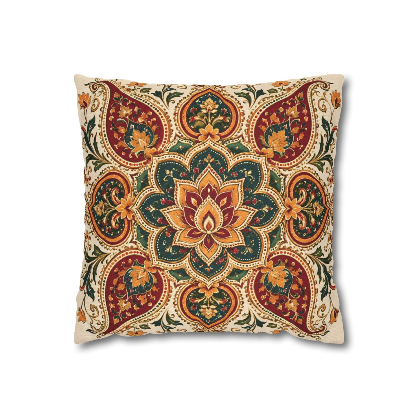 Indian Vintage Floral Mandala Pillowcase Cover
