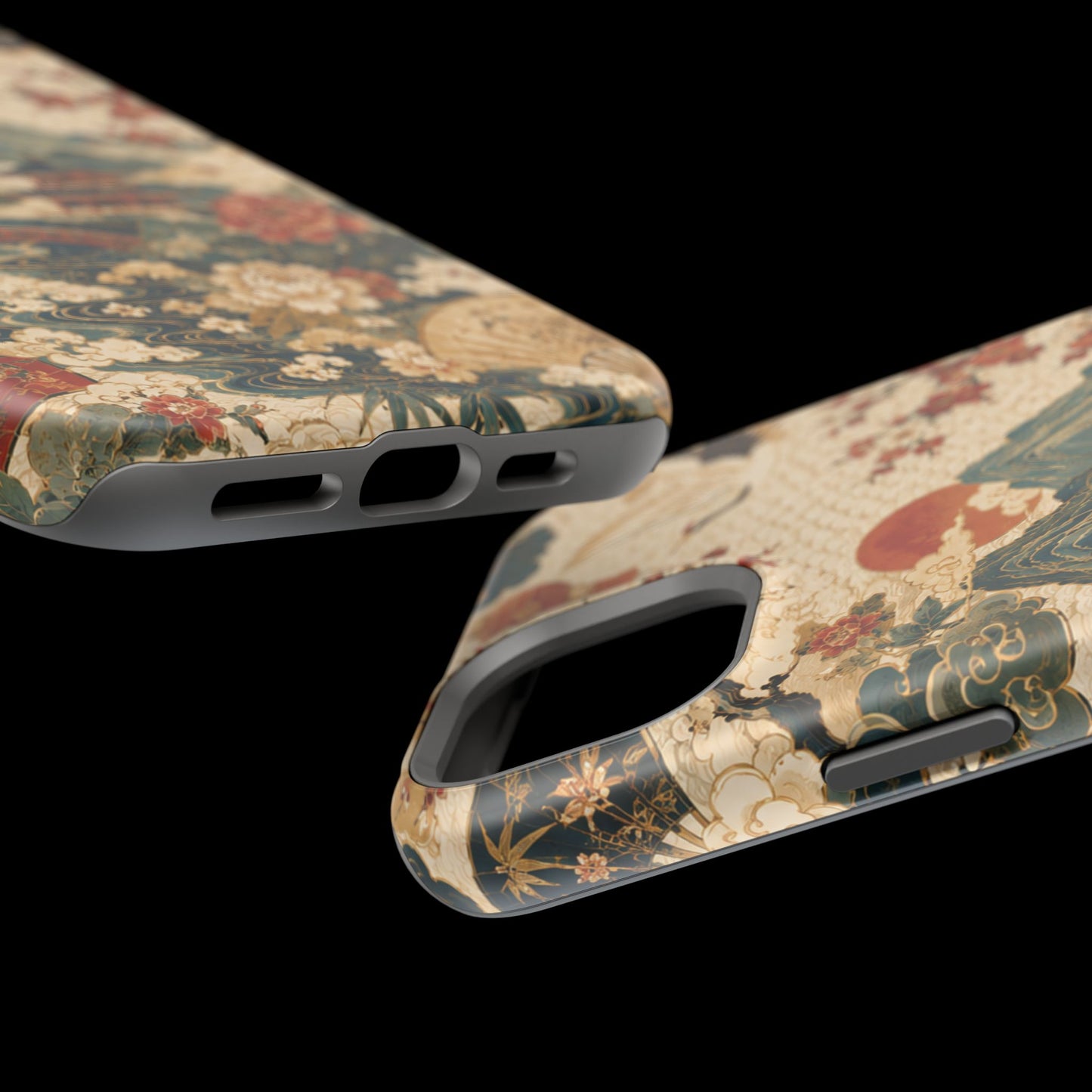 East Asian Vintage Landscape iPhone Case | Magnetic Impact-Resistant Case