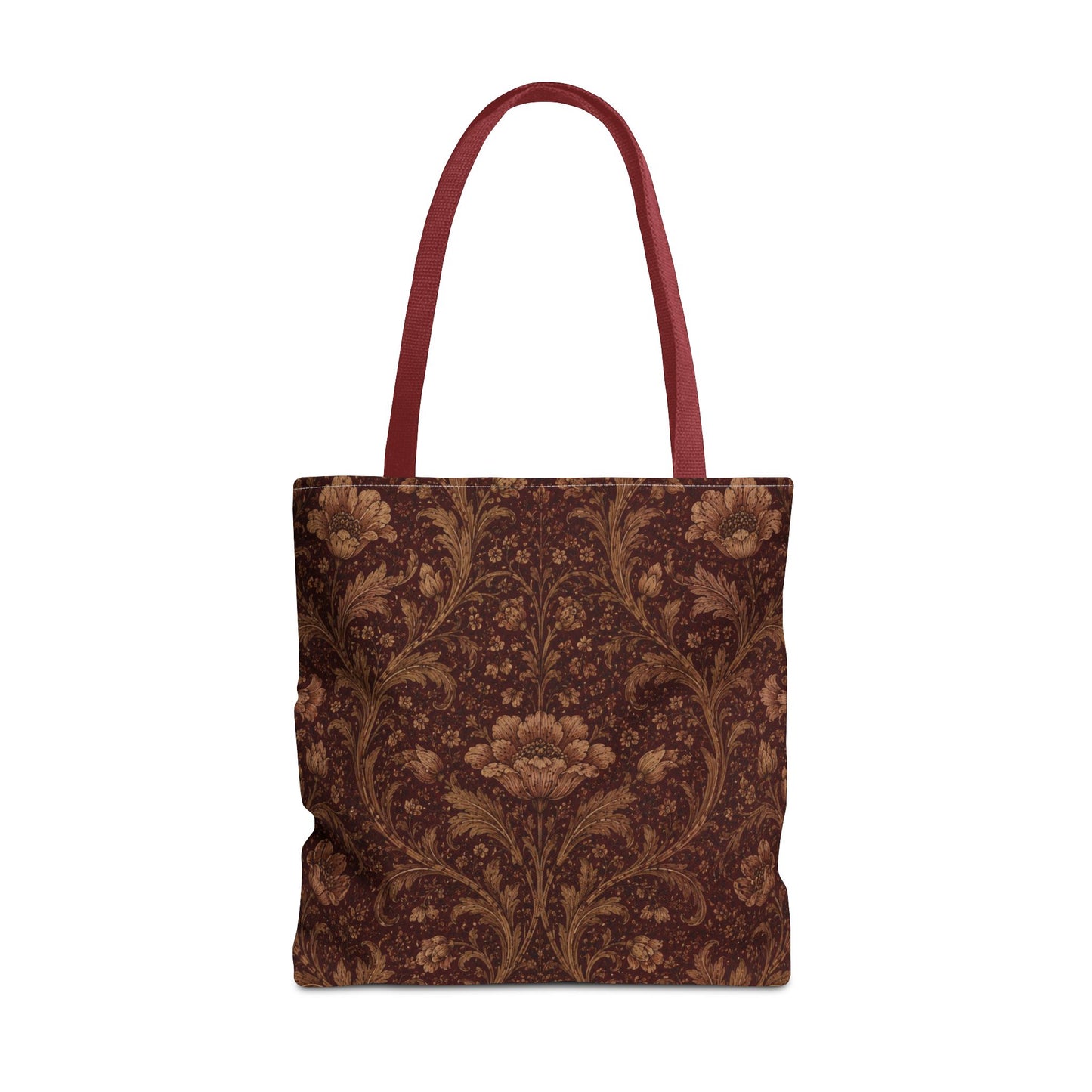 William Morris Floral Damask Maroon Full Art Tote Bag
