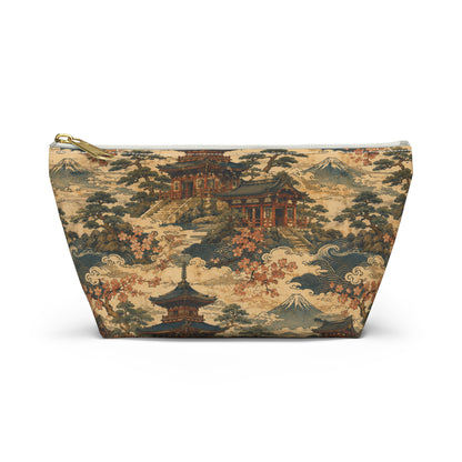 Vintage Japanese Temples Make Up Accessory Bag