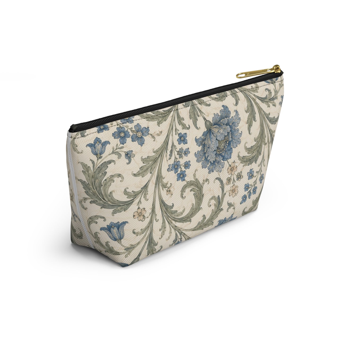 William Morris Floral Blue Makeup Accessory Pouch
