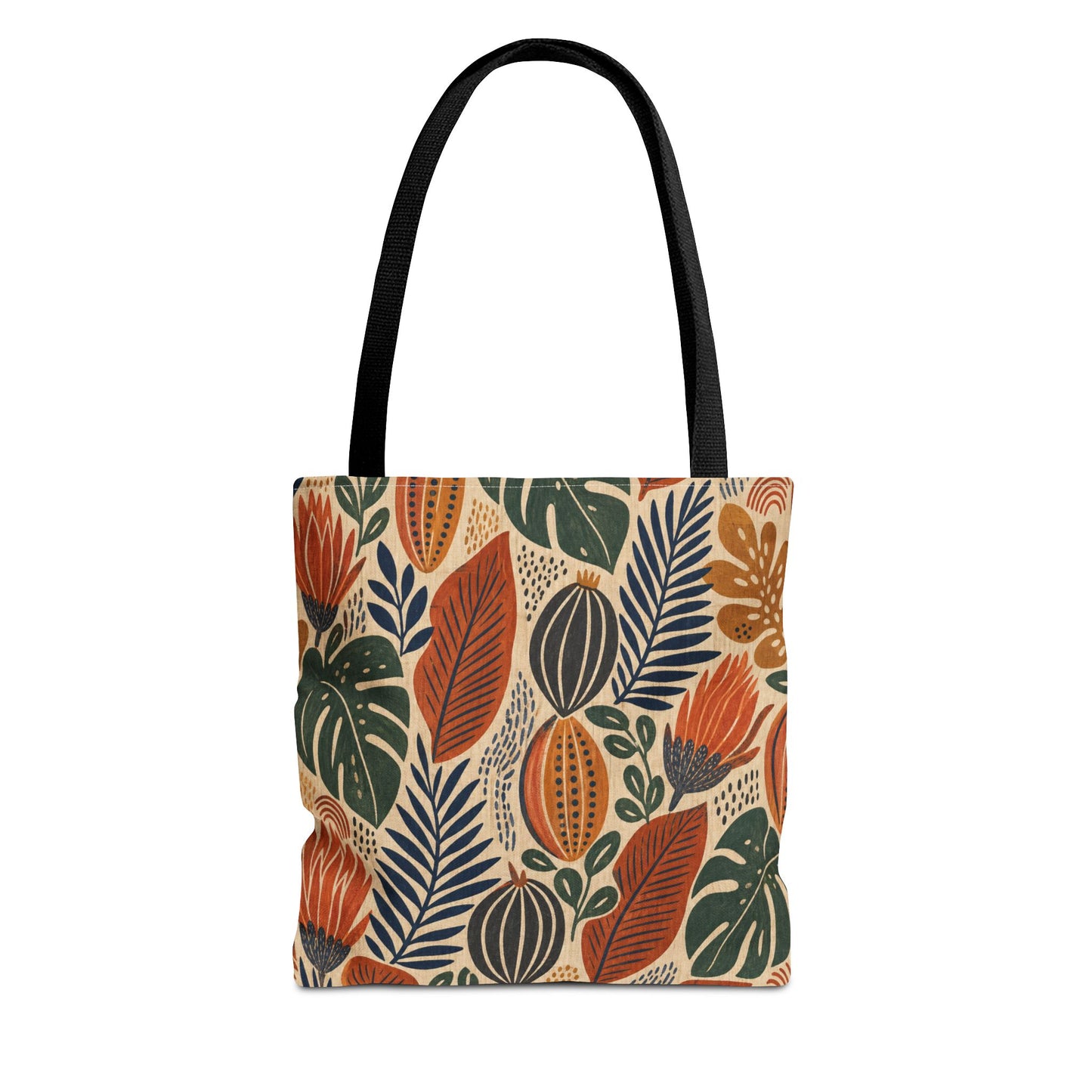 African Tribal Botanical Cacti Leaf Full Art Tote Bag