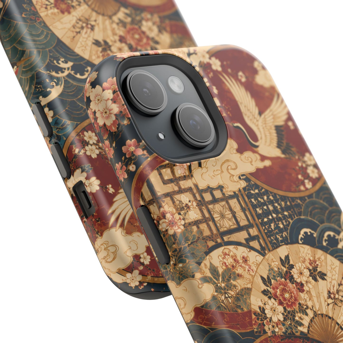 East Asian Floral iPhone Case | Magnetic Impact-Resistant Cases