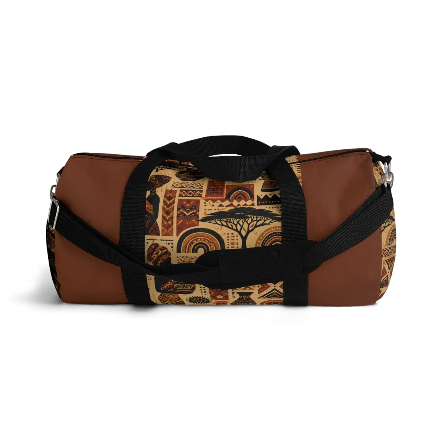 African Tribal Ethnic Silhouette Pattern Gym Duffel Bag