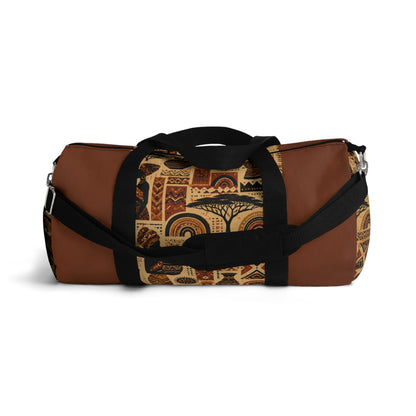 African Tribal Ethnic Silhouette Pattern Gym Duffel Bag