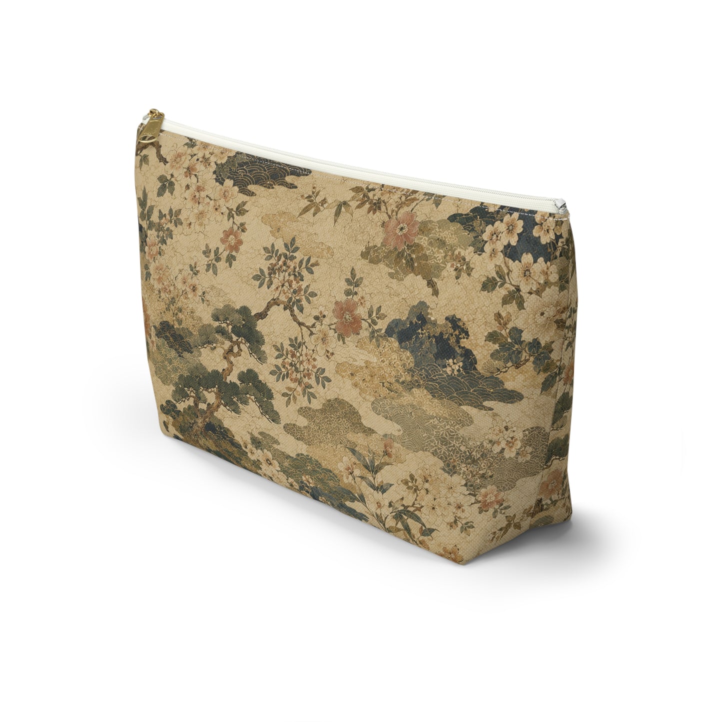 Vintage Japanese Floral Make Up Accessory Bag