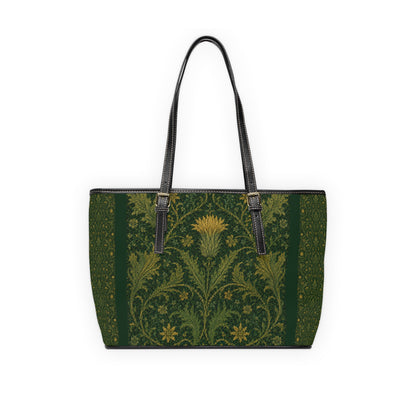 William Morris Forest Green Damask Floral Tote Bag