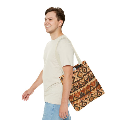African Tribal Traditional Pattern Full Art Tote Bag