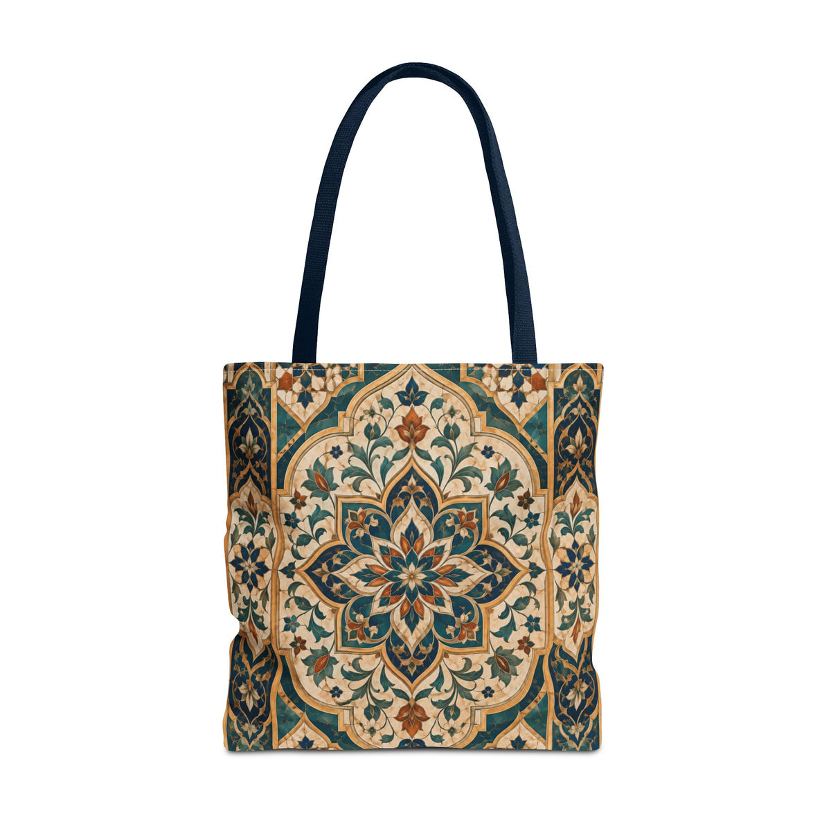 Full Art Moroccan Chevron Oriental Canvas Tote Bag