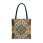 Full Art Moroccan Chevron Oriental Canvas Tote Bag