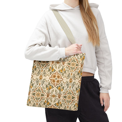 Mediterranean Moroccan Lemon Ornate Tote Bag