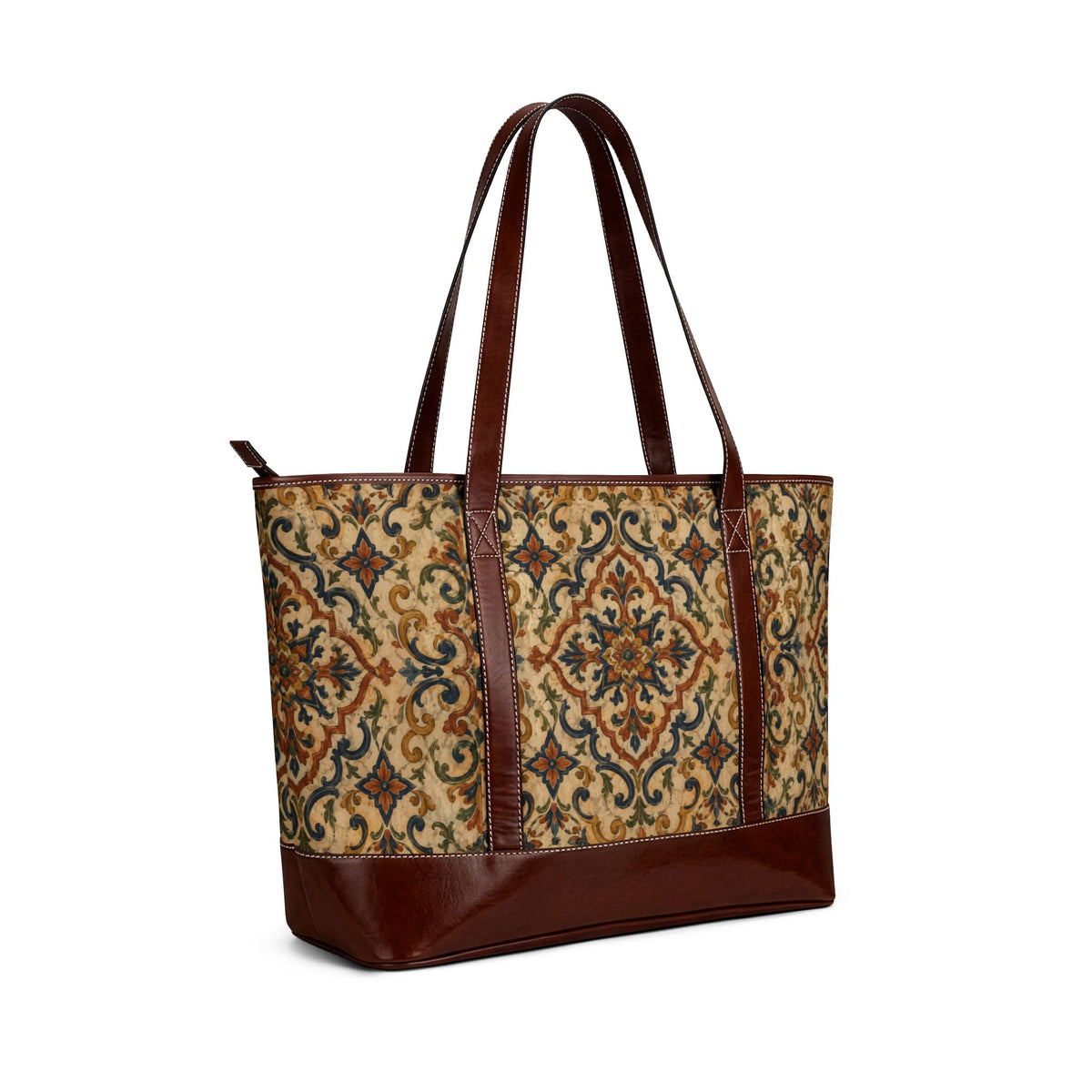 Moroccan Ornate Traditional Leather Trim Handbag