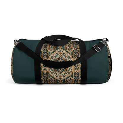 Moroccan Teal Chevron Oriental Gym Duffel Bag