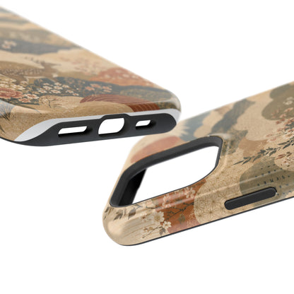 Vintage Japanese Animal Landscape Magnetic Impact-Resistant iPhone Cases