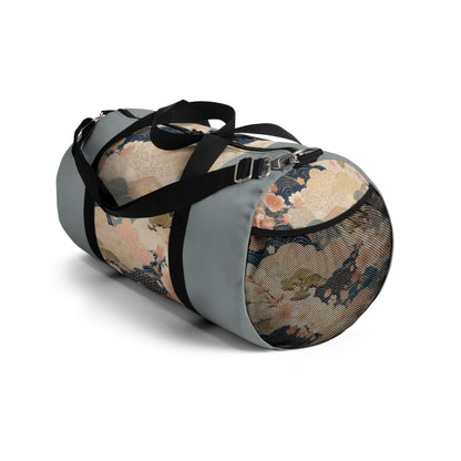 Vintage Japanese Cloudy Blue Wave & Clouds Duffel Bag