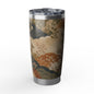 Vintage Japanese Animal Landscape Painting 20oz Insulated Tumbler Water Bottle